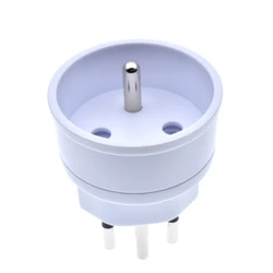 European to Swiss 3 - Pin Travel Power Adapter - 10A 250V Converter Plug - White