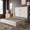 Queen Size Bed Frame Upholstered Platform Bed with Tall Headboard Wingback,Velvet,No Box Spring Needed,Easy Assembly 2