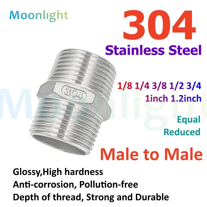 六角ニップルユニオン 304 ステンレス鋼パイプ継手コネクタ