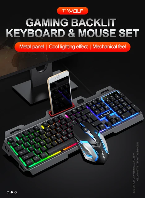 MISUVRSE Tastiera E Mouse Da Gioco Combo Ultra-compatto 61 Tasti - Foto 7