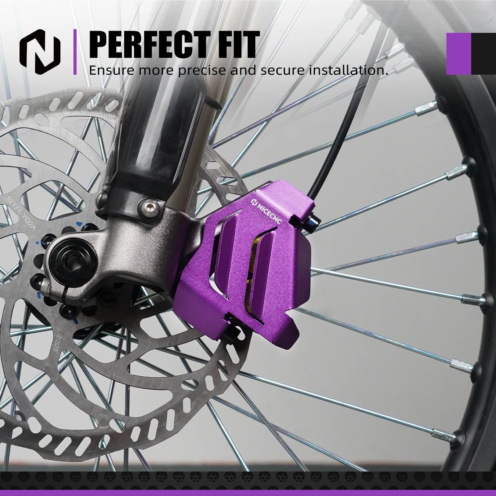 NICECNC Für Surron Light Bee X S L1E Elektrisches Dirt Bike Vorderradbremssattel Schutzfolie Aluminium Für Segway X160 X260 2024 – Detail 7