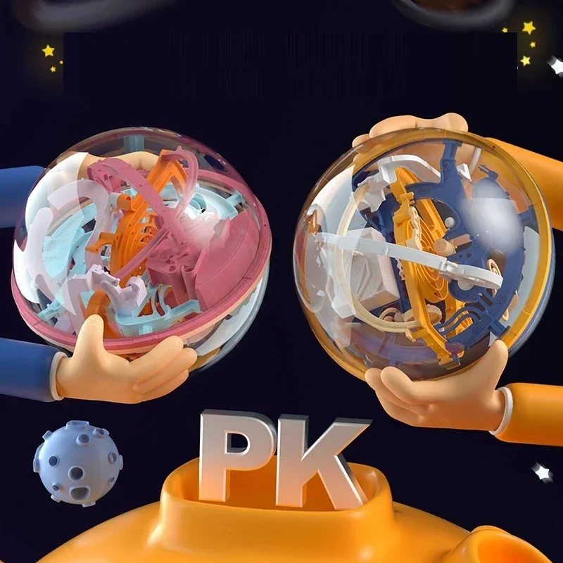 3D Magic Balance Table Games Toys Children Challenge Maze Ball Strategy Game Toys Two Person PK Desktop Games Gift for Kids 3