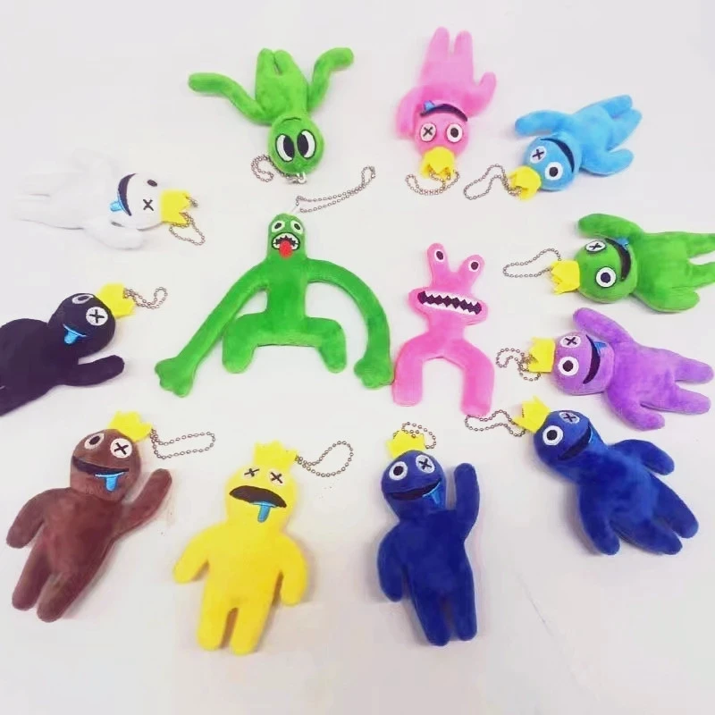 새로운 레인보우 프렌즈 플러시 장난감 열쇠 고리 인형, 어린이 장난감 애니메이션 Peluche 열쇠 고리 홀더 자동차 가방 액세서리 선물