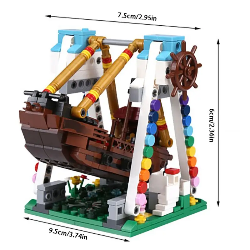 Mini Park rozrywki klocki do budowy diabelski młyn klocki karuzela Model statek piracki duże kołyszące się klocki do samodzielnego montażu 23 S8923ae29e75048cba90d7adddcd73419I Mini Park rozrywki klocki do budowy diabelski młyn klocki karuzela Model statek piracki duże kołyszące się klocki do samodzielnego montażu