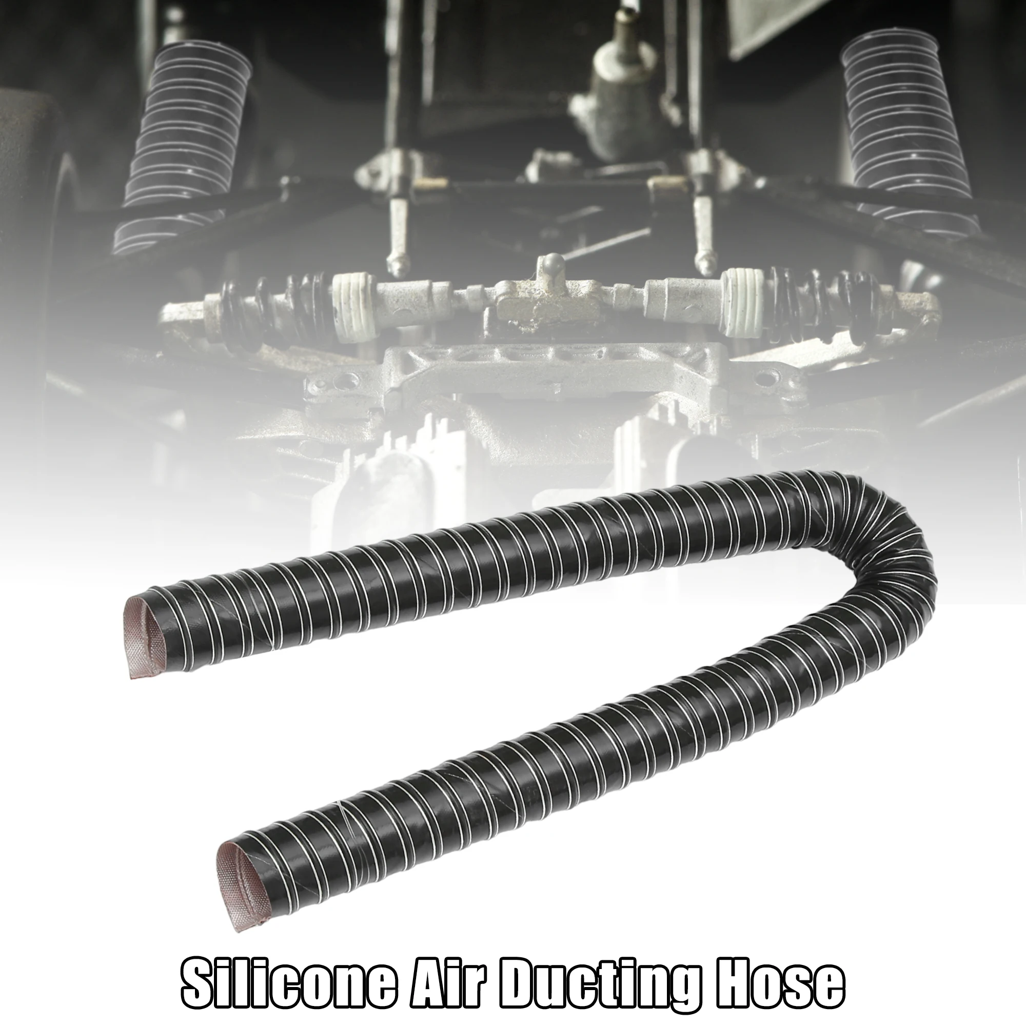 X AUTOHAUX 3.28FT Flexible Silicone Air Duct Hose - Perfect For Car Engine & Dryer Vents