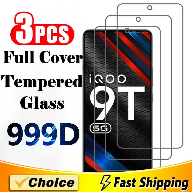 Закаленное стекло для телефона Vivo iQOO 3 5 7 8 9 10 Neo5 SE Lite 6(5G) Z1X 5X 6X U3X U5 U1, 3 шт.