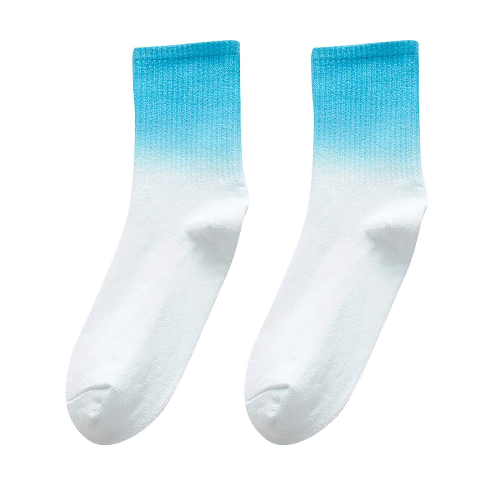 

Womens Casual Gradient Socks Mid Calf Socks Cotton Mid Calf Breathable Versatile Pile Socks Washer Lint Sock