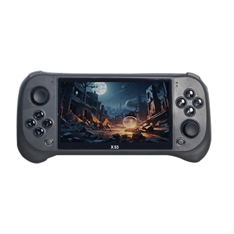 Children's Game Console X53 Handheld Game Console HD 5.1 Inch Large Screen Retro Music Video Playback Watch TV Read E-books