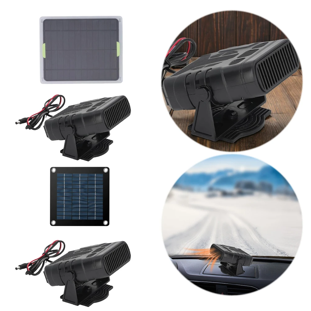 20W Solar Powered Car Heater Defroster 12V 2A Windshield Defogger Window Defroster Protable Outdoor Camping Car Pets Warmer