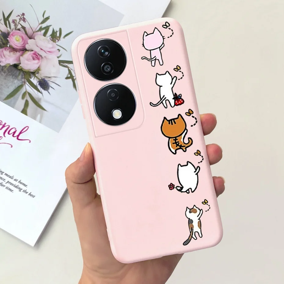 Lovely Printed Candy Color Phone Case - Soft Silicon TPU Shockproof Back Cover