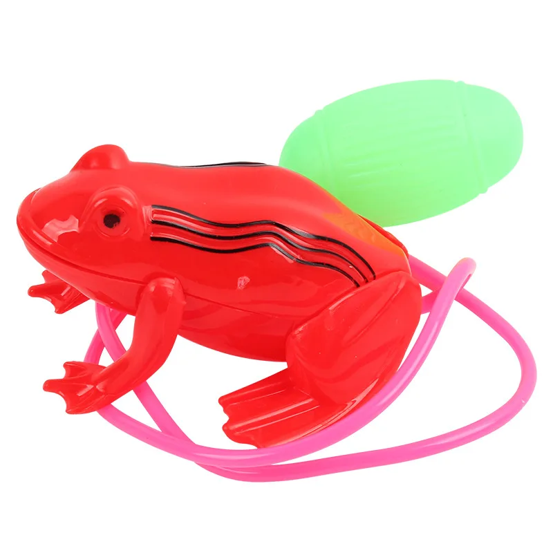 Interesting Nostalgic Children's Air Pressure Jumping Small Frog Horse Line Control Airbag Blow Molding Will Jump Frog Toys