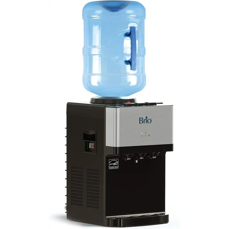 

Brio Limited Edition Top Loading Countertop Water Cooler Dispenser with Hot Cold and Room Temperature Water. UL/Energy Star Appr