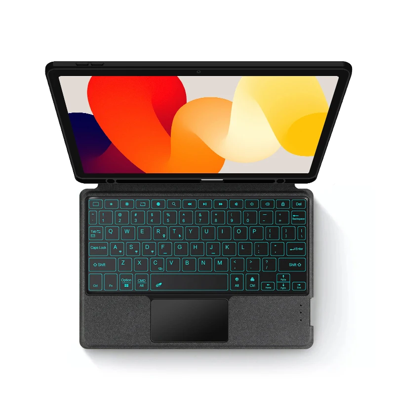 Capa Destacável para Teclado sem Fio Capa para Tablet Touchpad Retroiluminado Suporte para Caneta s Xiaomi Redmi Pad se 11 2023 - Imagem 4