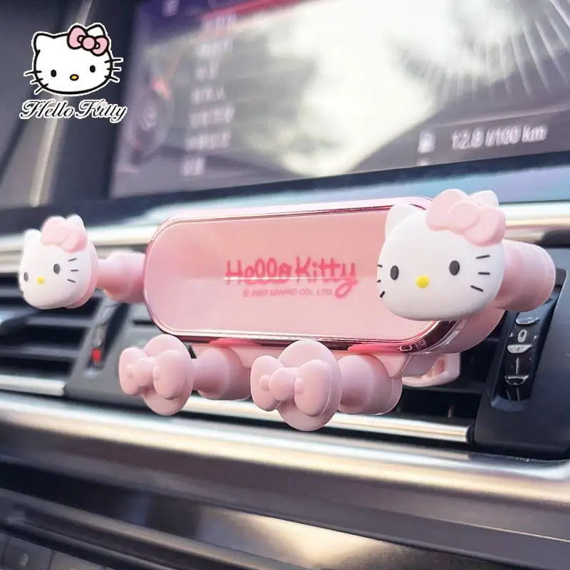

Кавайный подлинный Автомобильный держатель для навигатора Sanrio Hellokitty Аниме Кукла гравитационная поддержка многофункциональные автомобильные аксессуары