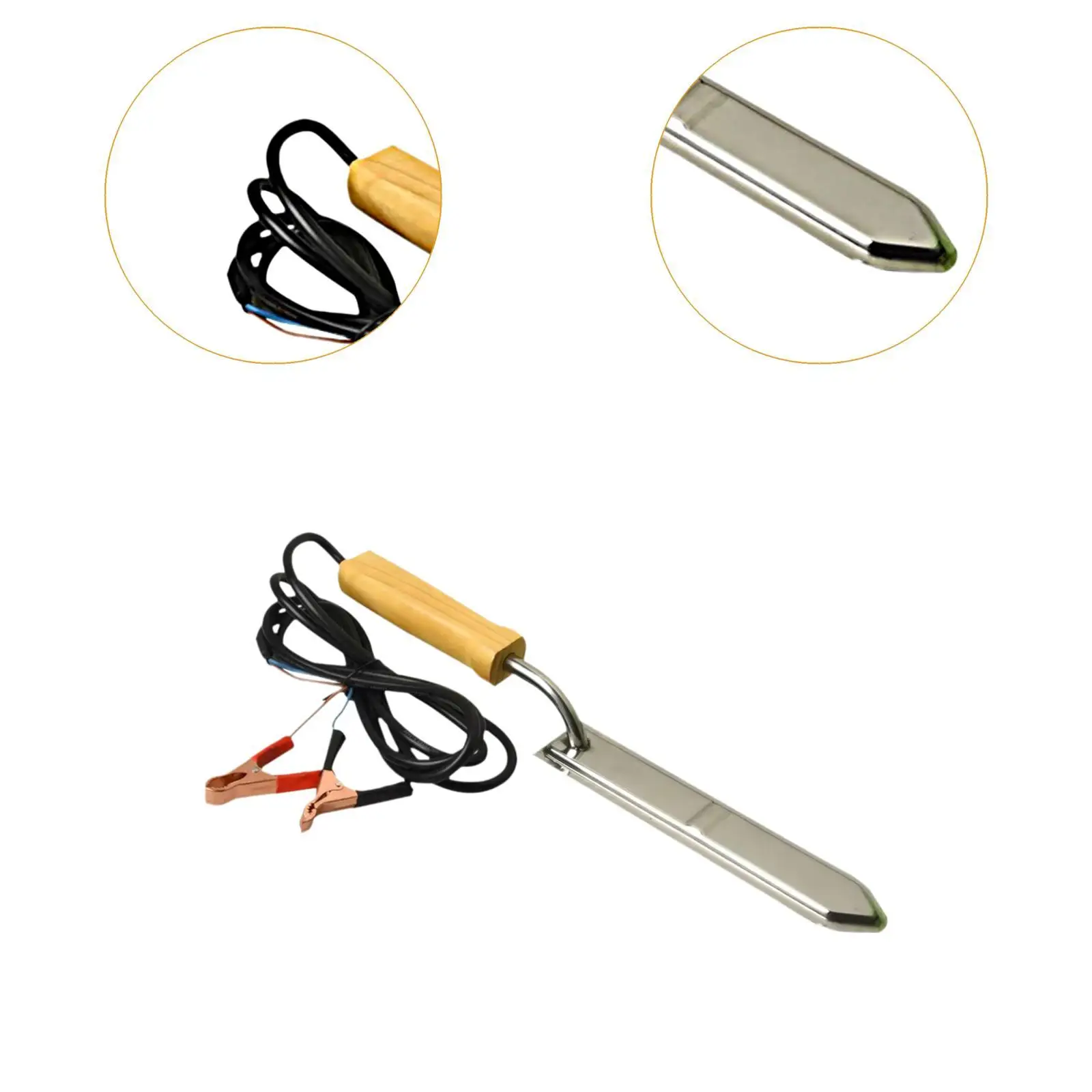 Electric Honey Cutter Honey Harvest Equipment 12V Easy to Use Pizza Wood Handle Electric Uncapping Knife Beekeepings Supplies