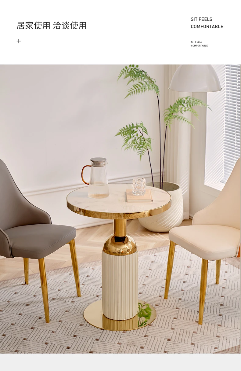 Cheap Designer Coffee Table Luxury Modern White Industrial Coffee Table Round Clear Simple Minimalist Metal Couchtisch Furniture