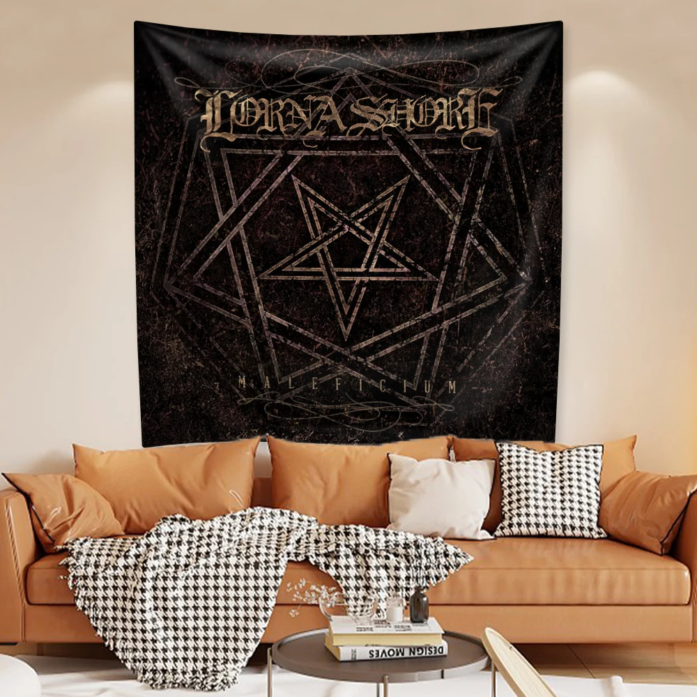 Deathcore Band Tapestry L-Lorna Shores Album Cover Wall Hanging Home Decor University Dorm Backdrop Concert Party Decoration tapestry decor