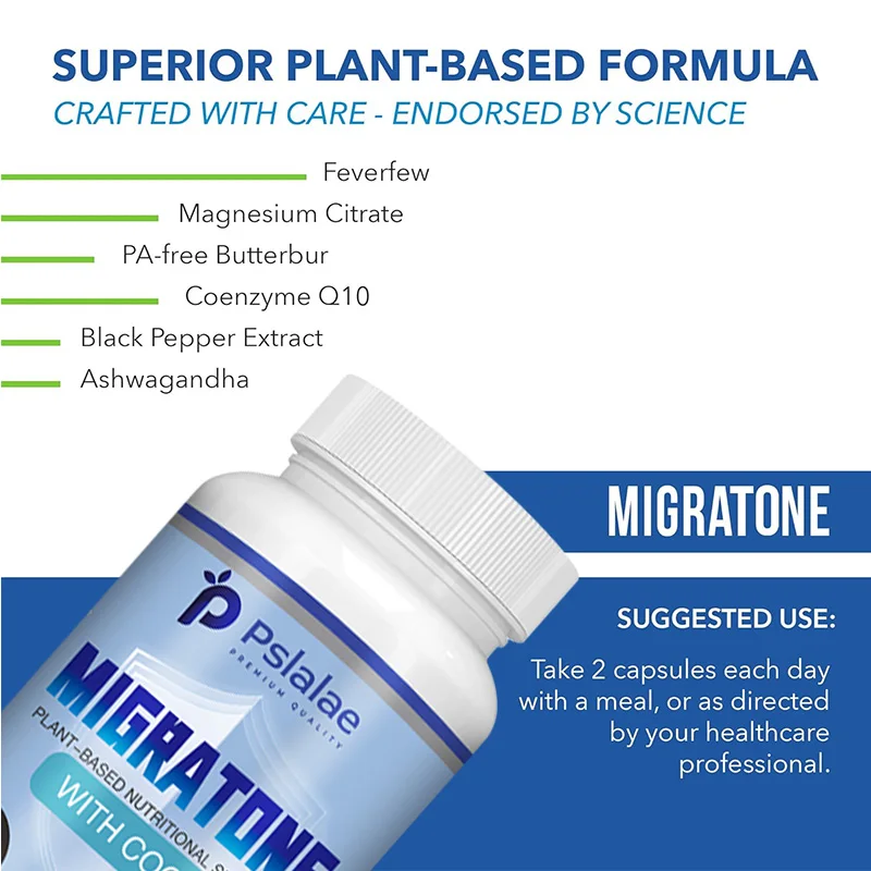 Migraine Relief Capsules Migratone Capsules Relieve Migraine Headaches Supports Brain Function