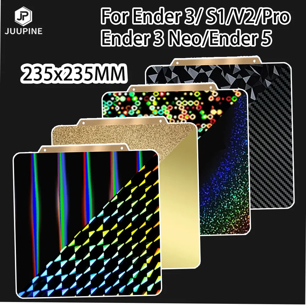 Ender 3 S1 빌드 플레이트 히트 베드 Ender 3 V2 /Neo Ender 5 /Pro H1H PEY PEO PET PEI 시트 235x235 자기 스프링 강판