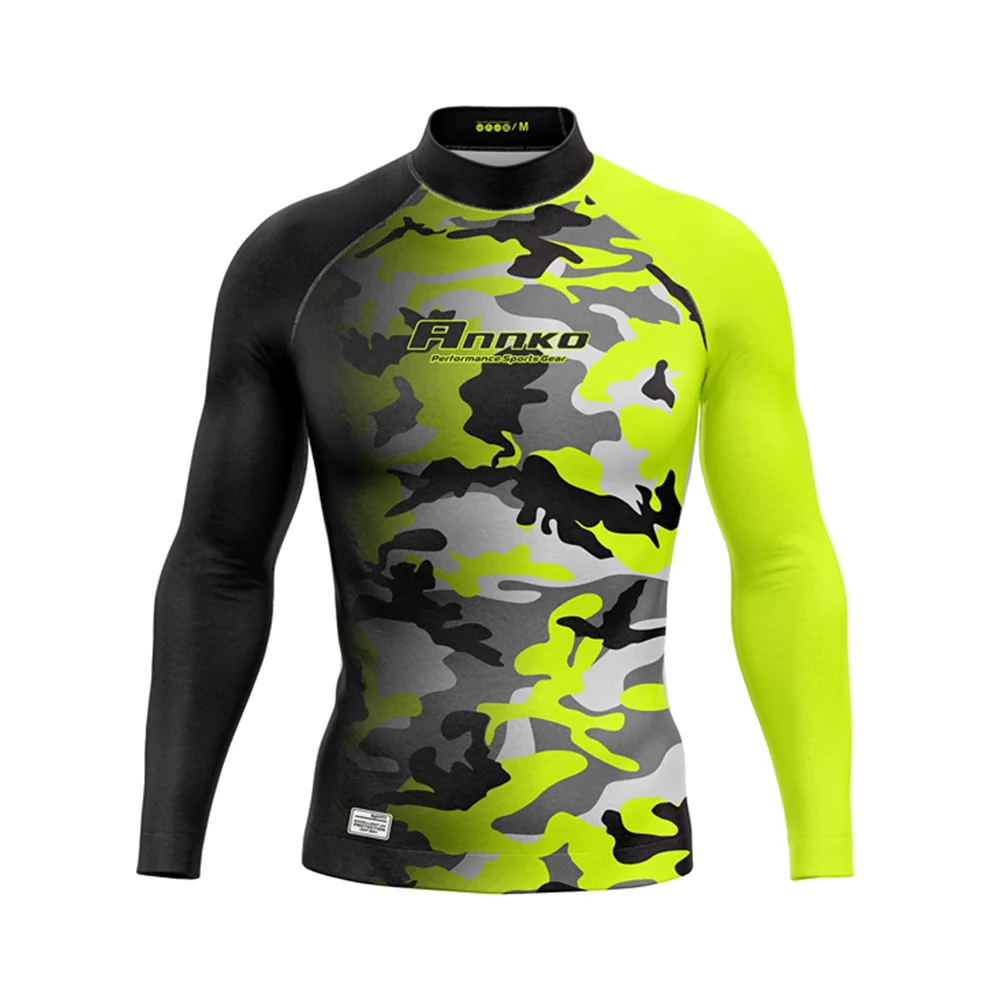 ANNKO Men's Uv Sun Protection Men's Long Sleeve Upf 50+ Shirt Rash Guard Surfing Clothing Beach Shirt Camiseta Natacion Hot Sale