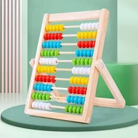 Classic Wooden Educational Counting Toy 100 Beads Preschool Math Learning Toys Montessori Number Arithmetic Abacus Toddler Gift 2
