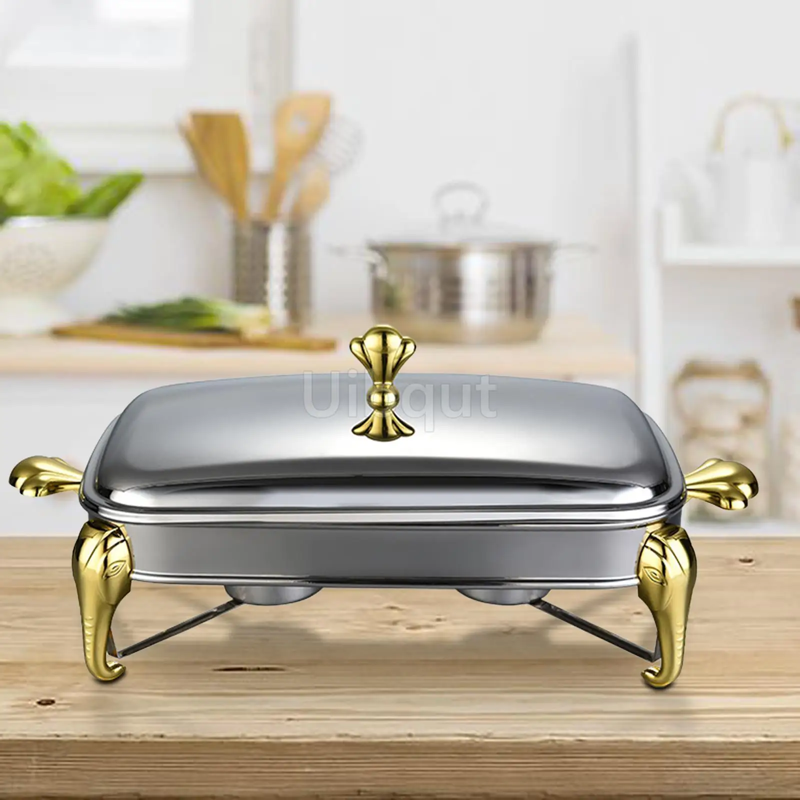 Chafing Dish Buffet Set Serving Dish 2.4L Stainless Steel Buffet Warmer Hot Pot Detachable with Lid Handle for Events Kitchen Chafing Dish Buffet Set Serving Dish 2.4L Stainless Steel Buffet Warmer Hot Pot Detachable with Lid Handle for Events Kitchen
