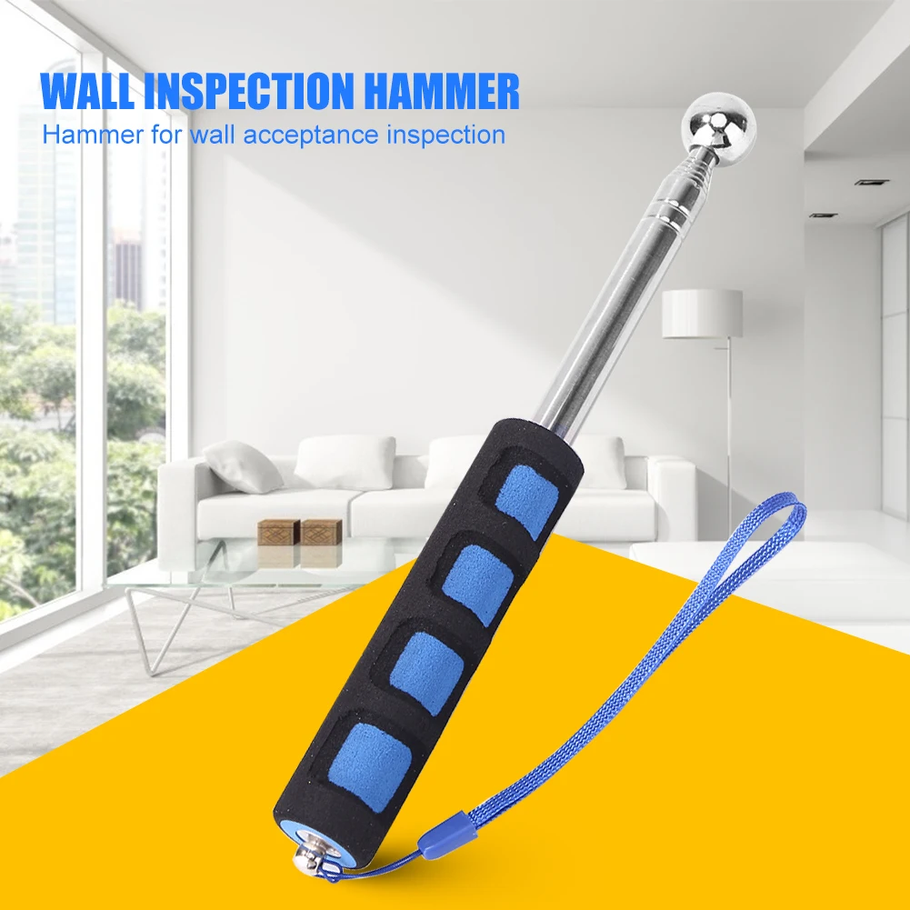 Hollow Drum Hammer Telescopic Wall Check Hammer Walls Floors Ceilings Tiles Test Telescopic Thickening Checker Hammer Inspection Tool