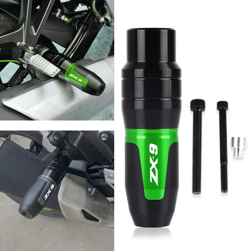 

For Kawasaki ZX9 ZX 9 1994-1997 1994 1995 1996 1997 Accessories Motorcycle Aluminum Crash Pads Exhaust Sliders Crash Protector