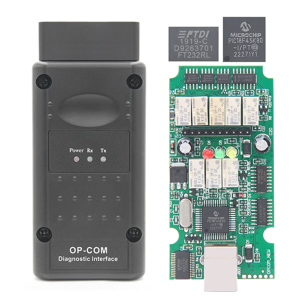 Newest For Opel 2021 OPCOM 1.99 OP-COM CAN BUS OBD2 Scanner OP COM V1.99 PIC18F45K80 Firmware 1.99 Professional Diagnostic Tool 4