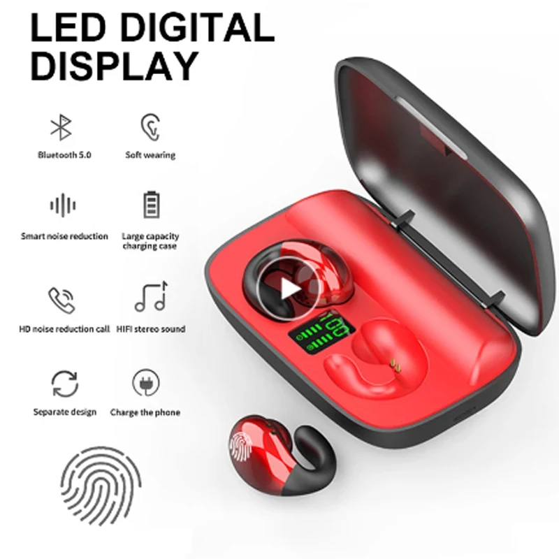 2023 Clip Per Orecchio Bluetooth A Conduzione Ossea Con Microfono Tws Per Oppo Find N2 5G N2Oppo Findn2 Umidigi Bison Gt Umidigi Bison Bison Pro