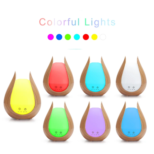 200ML Mini Aromatherapy Humidifier Ultrasonic Essential Oil Diffuser  Aroma Diffuser With 7 LED Color Light Remote Control 5