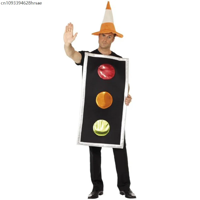 Costume Semaforo E Cappello Cono Per Bambini - Dress Up America, Taglie 3-6 Anni E 8-14 Anni, Tunica Morbida