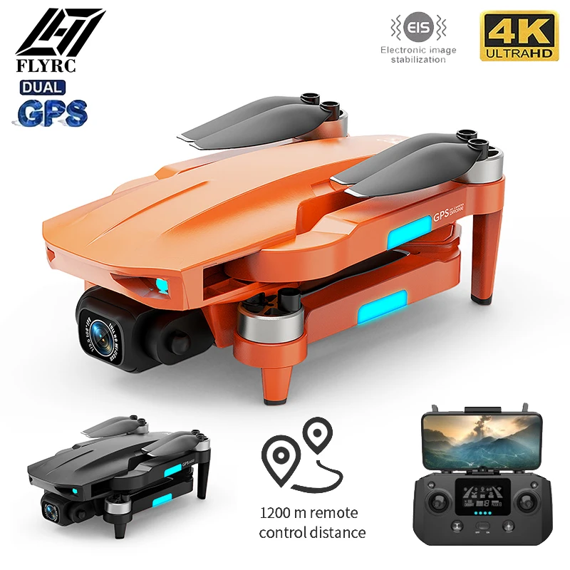 Квадрокоптер L700PRO складной с GPS-навигацией и двойной HD-камерой 1200 м | Электроника