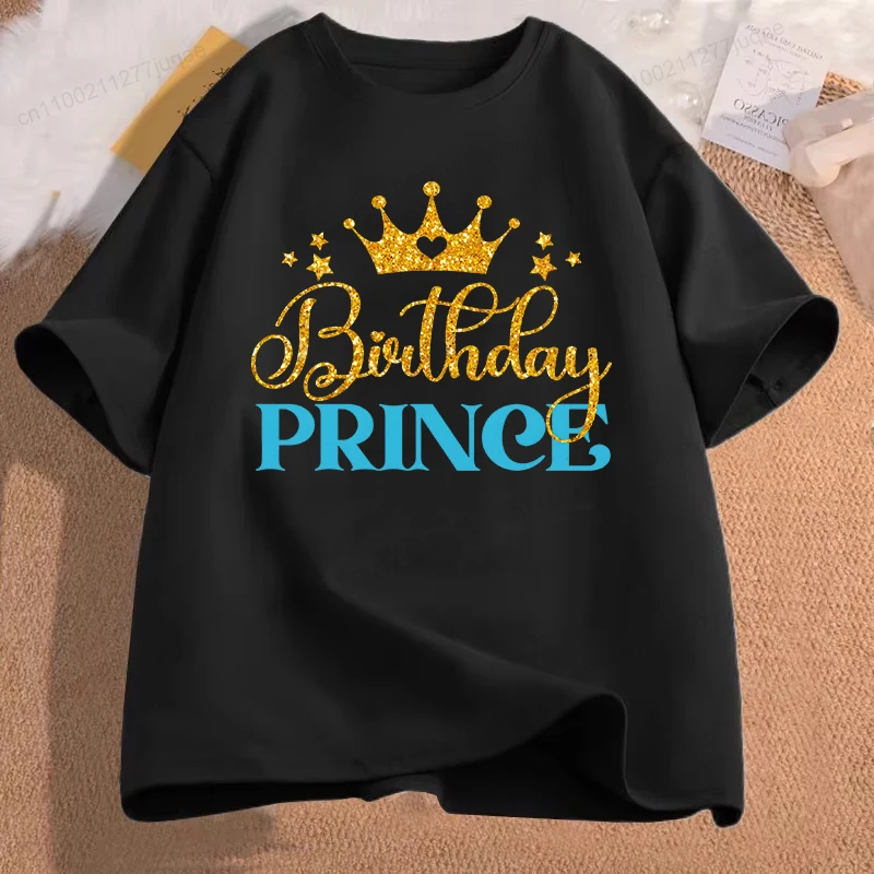 Family Matching Outfits Birthday Princess Girls Party T-Shirt Harajuku Shirts Parents Children Dad Mom T-Shirts Clothing - 5