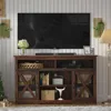 Farmhouse TV Stand for 65 inch TV Farmhouse Entertainment Center with Sliding Barn Doors Console Storage Cabinet for Living Room 1