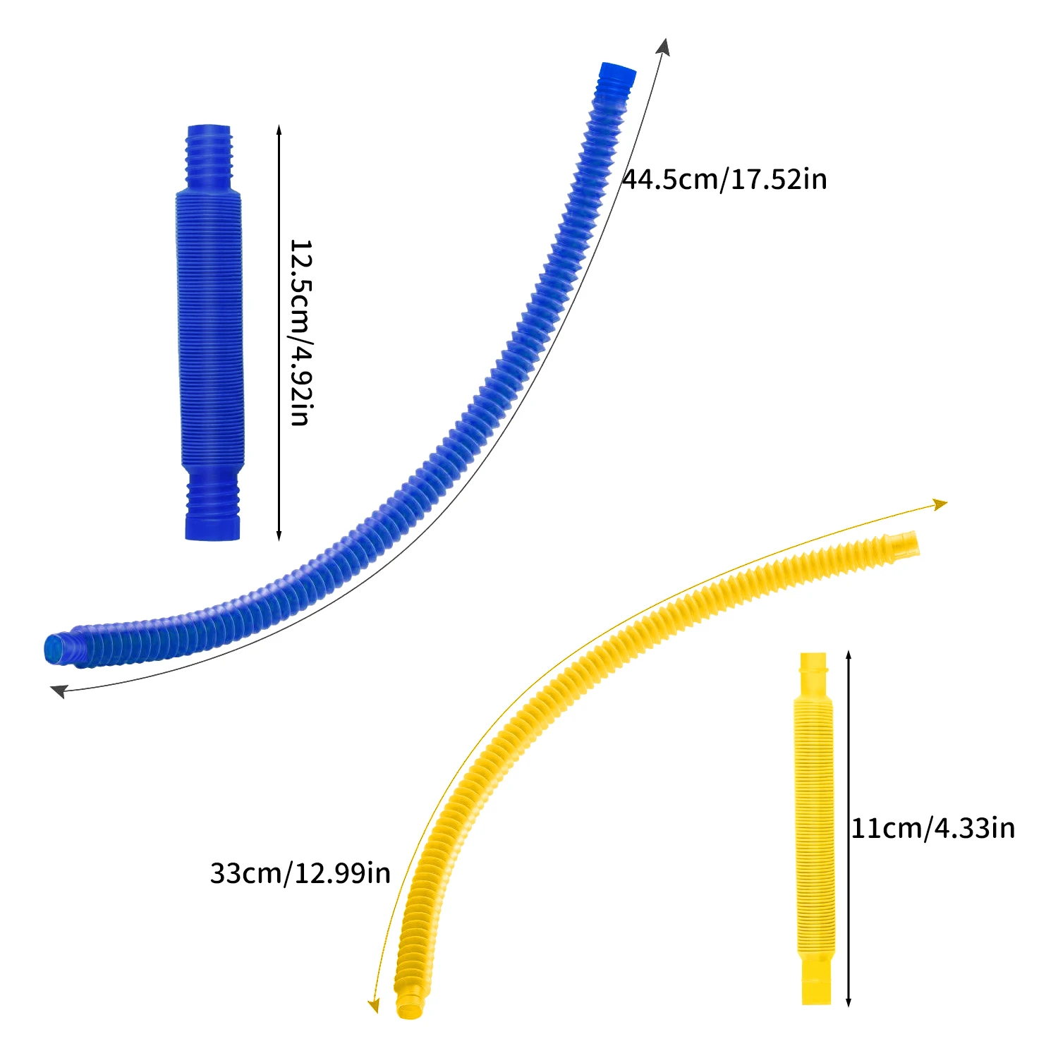 10/20/30PCS Colorful Pop Tube Rainbow Fidget Toys Telescopic Tube Stress Relief Toys Plastic Stretch Pipe Decompression Toy Gift 6
