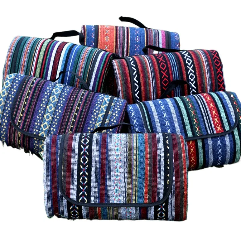 

Ethnic Style 150×200cm Picnic Mat Outdoor Waterproof Camping Lawn Mat Portable Moisture Proof Blanket For Hiking Travel