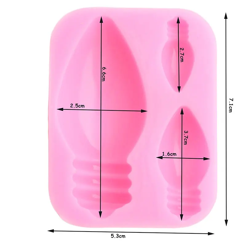 3D Light Bulb Silicone Mold – DIY Chocolate, Fondant, Candy, Cupcake, Resin, Soap, Poly... - SKU LBSM1142 - UGI Packaging