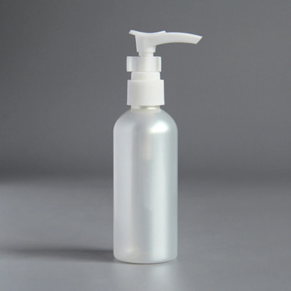 5pcs/pack 100ml white color Refillable Squeeze plastic lotion bottle with white pump sprayer PET Plastic Portable lotion Bottle