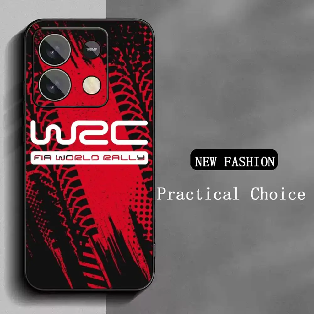 WRC Rally Racing Cool Pattern Design Soft Black Phone Case