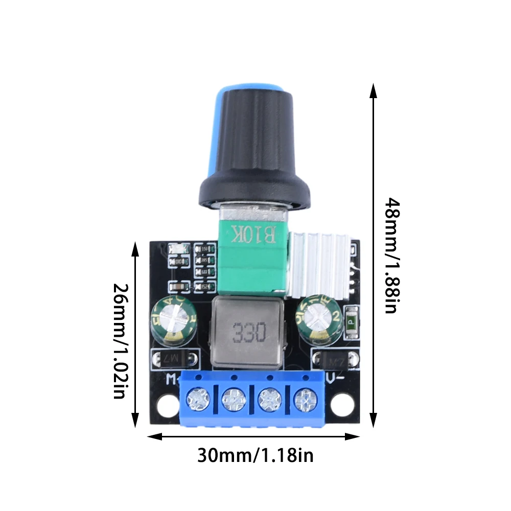 5V 12V 10A Voltage Regulator PWM DC Motor Speed Controller Governor Stepless Speed Regulator LED Dimmer Controller Power Supply