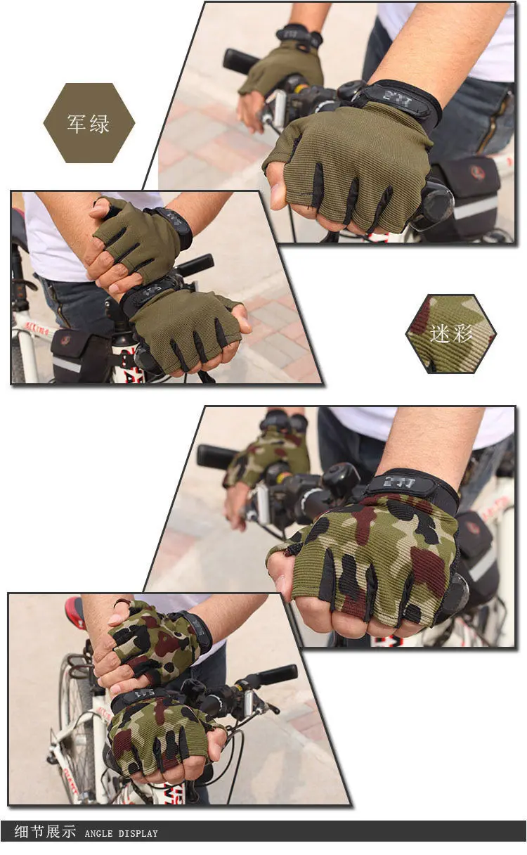Description Picture 4 of itemTactical Gloves Summer Men's Lightweight Breathable Outdoor Cycling Fishing Sports Non-Slip Women Full Finger Glove Half Finger