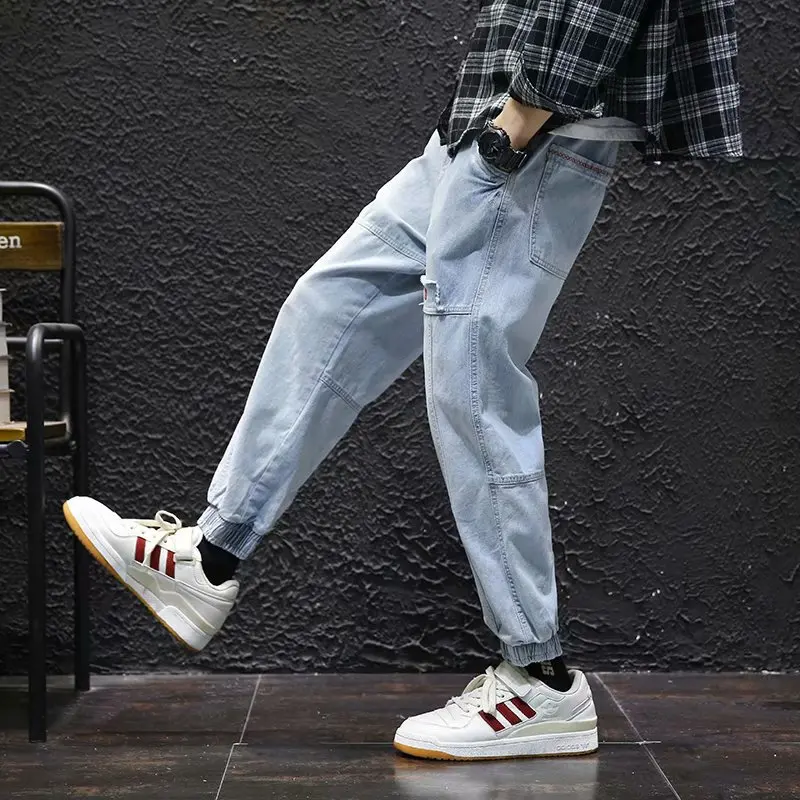 EXAMPLE CLIMBING SARUEL CARGO PANT 値下げ 2025 New Streetwear Hip Hop Cargo Pants Men's Jeans Elastic