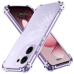 Shockproof Clear Crystal Silicone Soft Phone Case for Reno14 5G (Transparent)