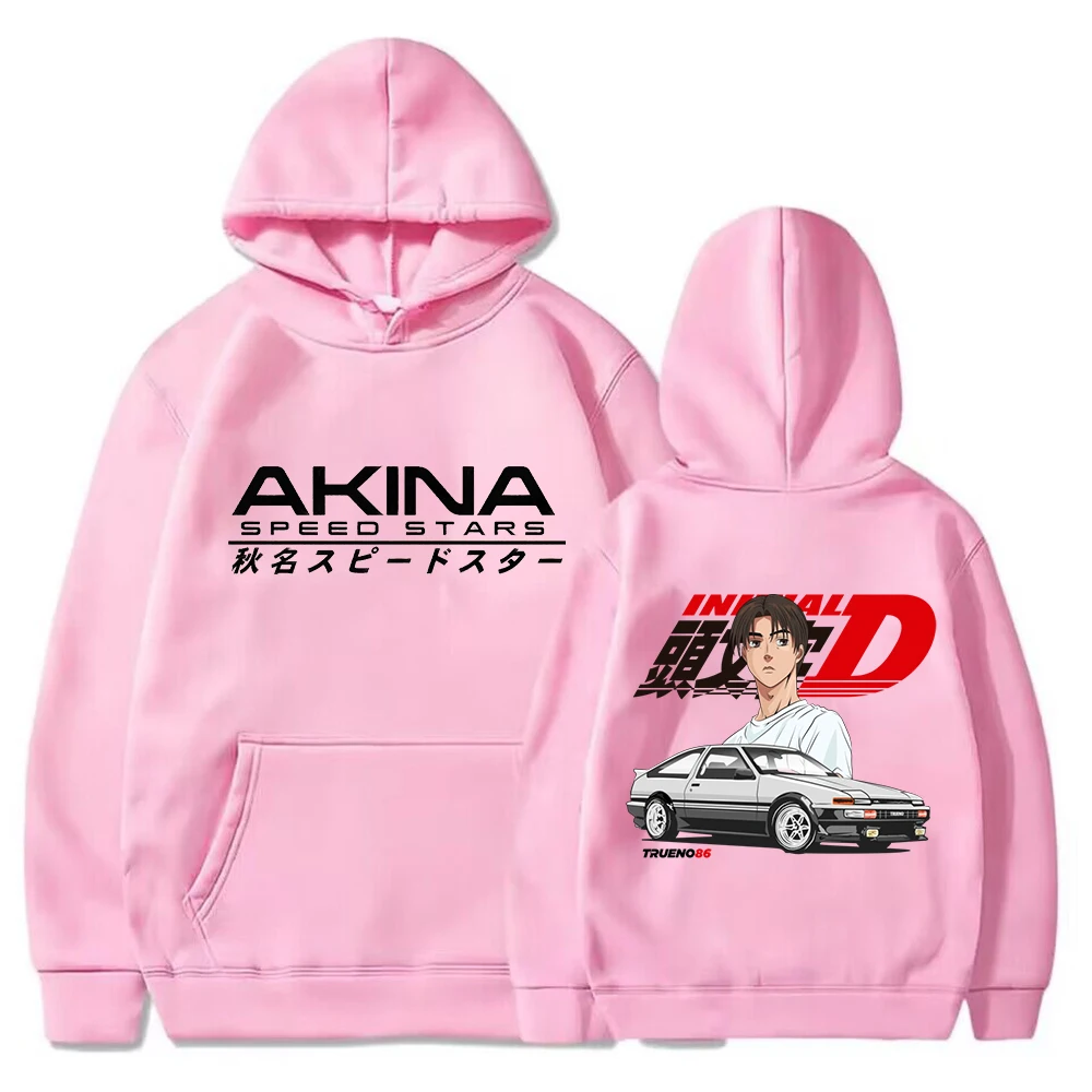 Anime Initial D Hoodies for Men Graphic Japanese Automotive AE86 Hooded Women Sweatshirts 90s Harajuku HIP HOP Sweatshirt Male 5