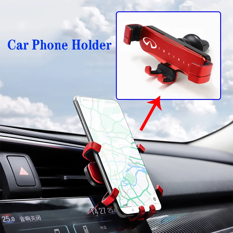 ABS Gravity Phone Holder Car Air Vent Clip Mount Smartphone Stand For