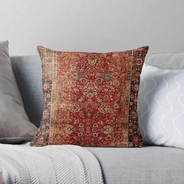 

17Th Century Afghanistan Rug Print Printing Throw Pillow Cover Bedroom Waist Square Bed Fashion Pillows not include One Side