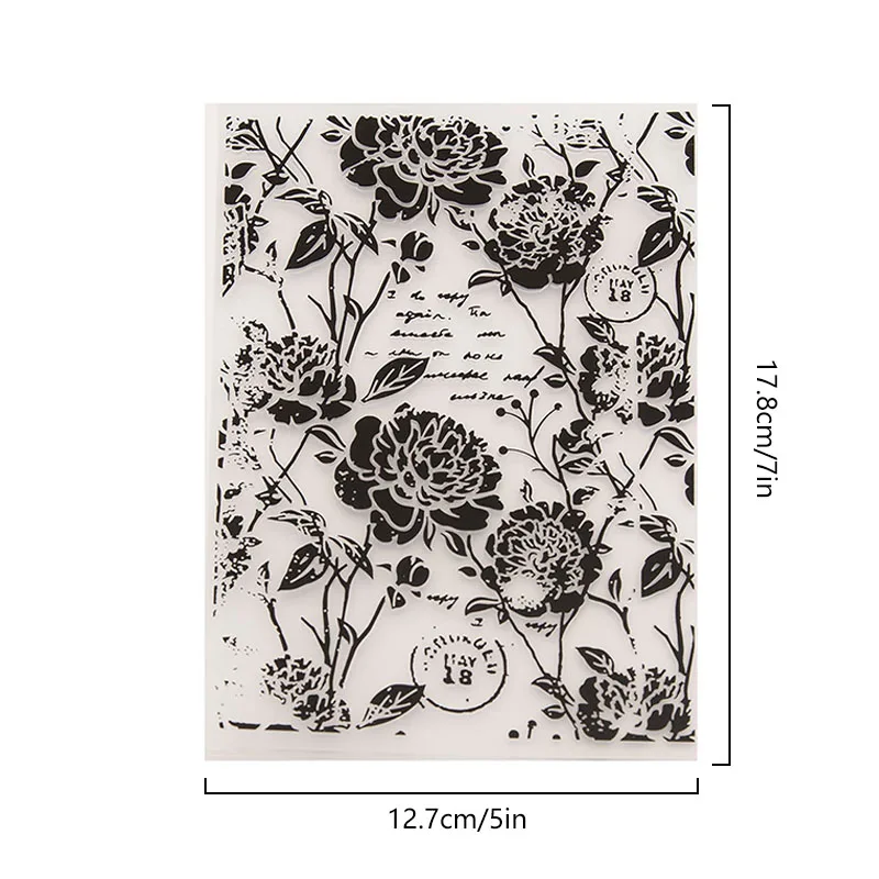 Carpeta De Grabado En Relieve Para Manualidades - Diseño Floral Vintage 12.7x17.8cm | Ideal Tarjetas Y álbumes