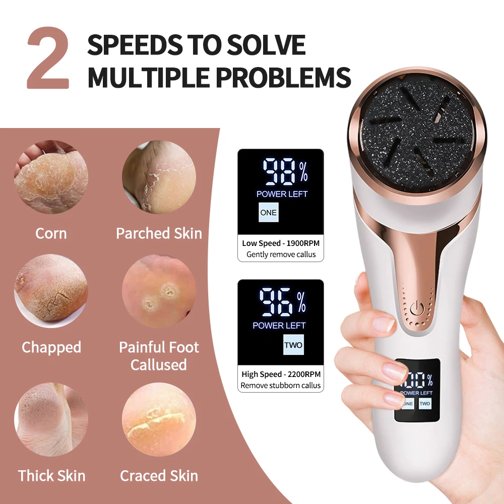 Foot File Electronic Portable Electric Foot Callus Remover Foot Care Tool Dead Hard Skin Rechargeable Pedicure Tool