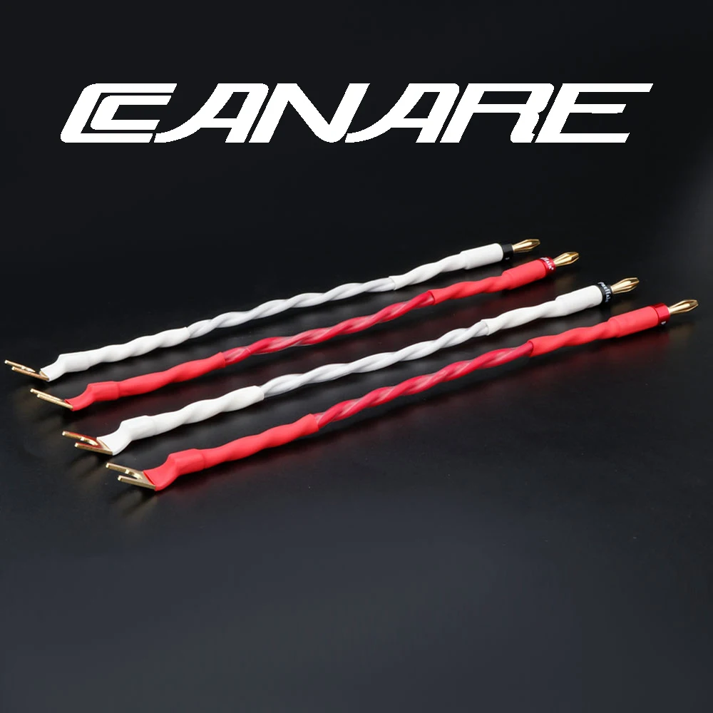 

4 шт. Canare динамик мост/Джампер аудио кабель, Canare 2S11F (2.0mm ² x4), банан to Spade(Y) клеммы